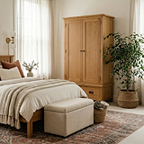 Surrey Oak Double Wardrobe & Drawer by Roseland Furniture