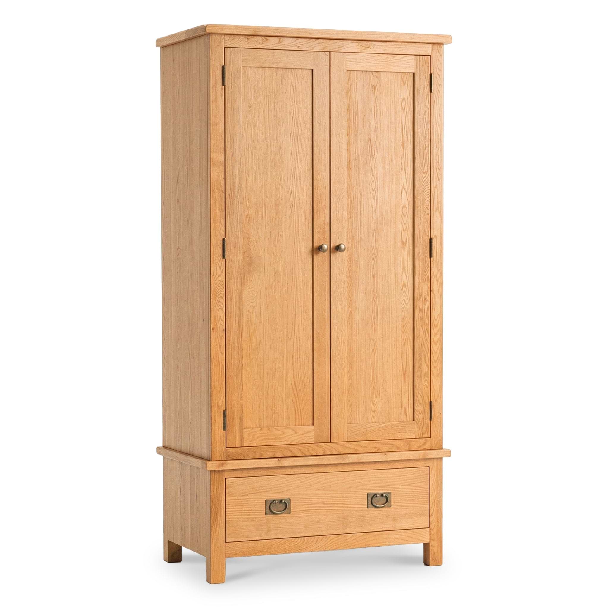 Surrey Oak Double Wardrobe & Drawer by Roseland Furniture