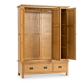 Surrey Oak Triple Wardrobe & Drawers from Roseland Furniture