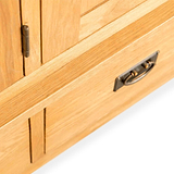 Surrey Oak Triple Wardrobe & Drawers from Roseland Furniture