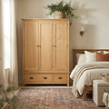 Surrey Oak Triple Wardrobe & Drawers from Roseland Furniture