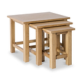 London Oak Nest of Tables by Roseland Furniture