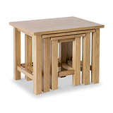 London Oak Nest of Tables by Roseland Furniture