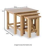 London Oak Nest of Tables by Roseland Furniture