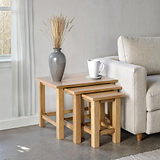 London Oak Nest of Tables for contemporary living rooms