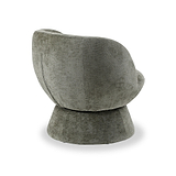 Kendal Woven Chenille Tulip Swivel Chair Olive from Roseland Furniture