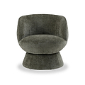 Kendal Woven Chenille Tulip Swivel Chair Olive from Roseland Furniture