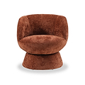 Kendal Woven Chenille Tulip Swivel Chair Terracotta from Roseland Furniture