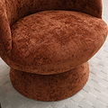 Kendal Woven Chenille Tulip Swivel Chair Terracotta from Roseland Furniture