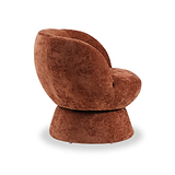 Kendal Woven Chenille Tulip Swivel Chair Terracotta from Roseland Furniture