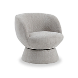 Kendal Woven Chenille Tulip Swivel Chair Natural from Roseland Furniture