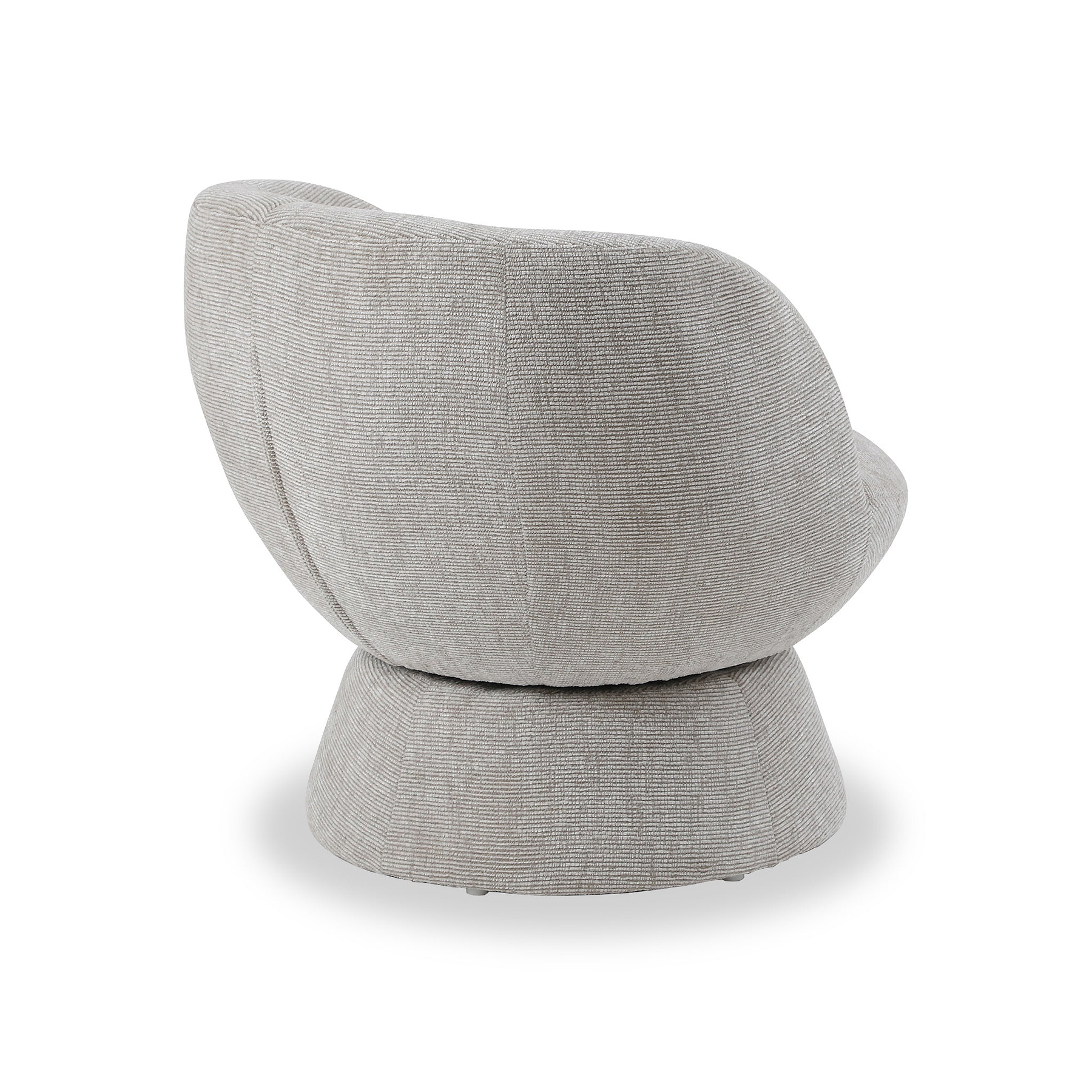 Kendal Woven Chenille Tulip Swivel Chair Natural from Roseland Furniture