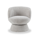 Kendal Woven Chenille Tulip Swivel Chair Natural from Roseland Furniture