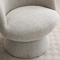 Kendal Woven Chenille Tulip Swivel Chair Natural from Roseland Furniture