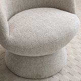 Kendal Woven Chenille Tulip Swivel Chair Natural from Roseland Furniture