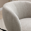 Kendal Woven Chenille Tulip Swivel Chair Natural from Roseland Furniture