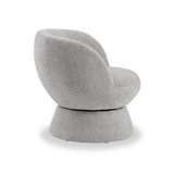 Kendal Woven Chenille Tulip Swivel Chair Natural from Roseland Furniture