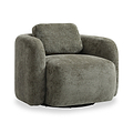 Irving Chenille Swivel Chair Olive from Roseland Furniture