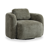 Irving Chenille Swivel Chair Olive from Roseland Furniture