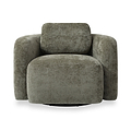 Irving Chenille Swivel Chair Olive from Roseland Furniture