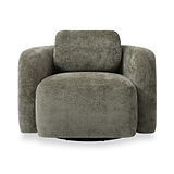 Irving Chenille Swivel Chair Olive from Roseland Furniture