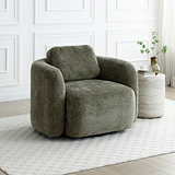 Irving Chenille Swivel Chair Olive from Roseland Furniture
