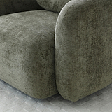 Irving Chenille Swivel Chair Olive from Roseland Furniture