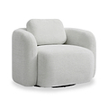 Irving Chenille Swivel Chair Natural from Roseland Furniture