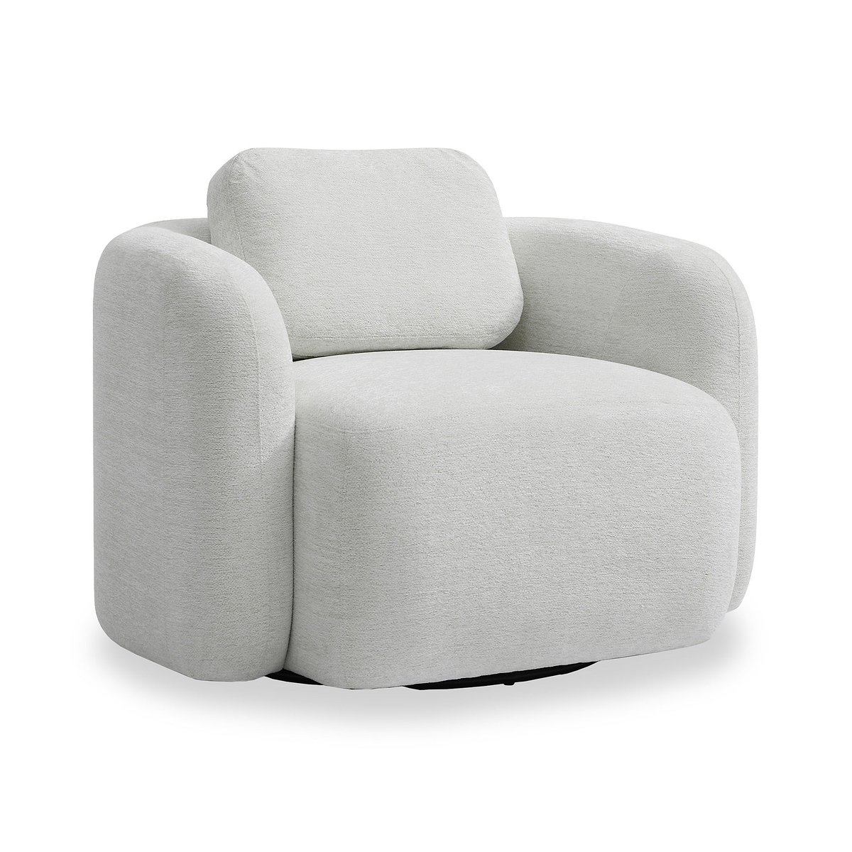 Irving Chenille Swivel Chair Natural from Roseland Furniture