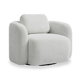 Irving Chenille Swivel Chair Natural from Roseland Furniture
