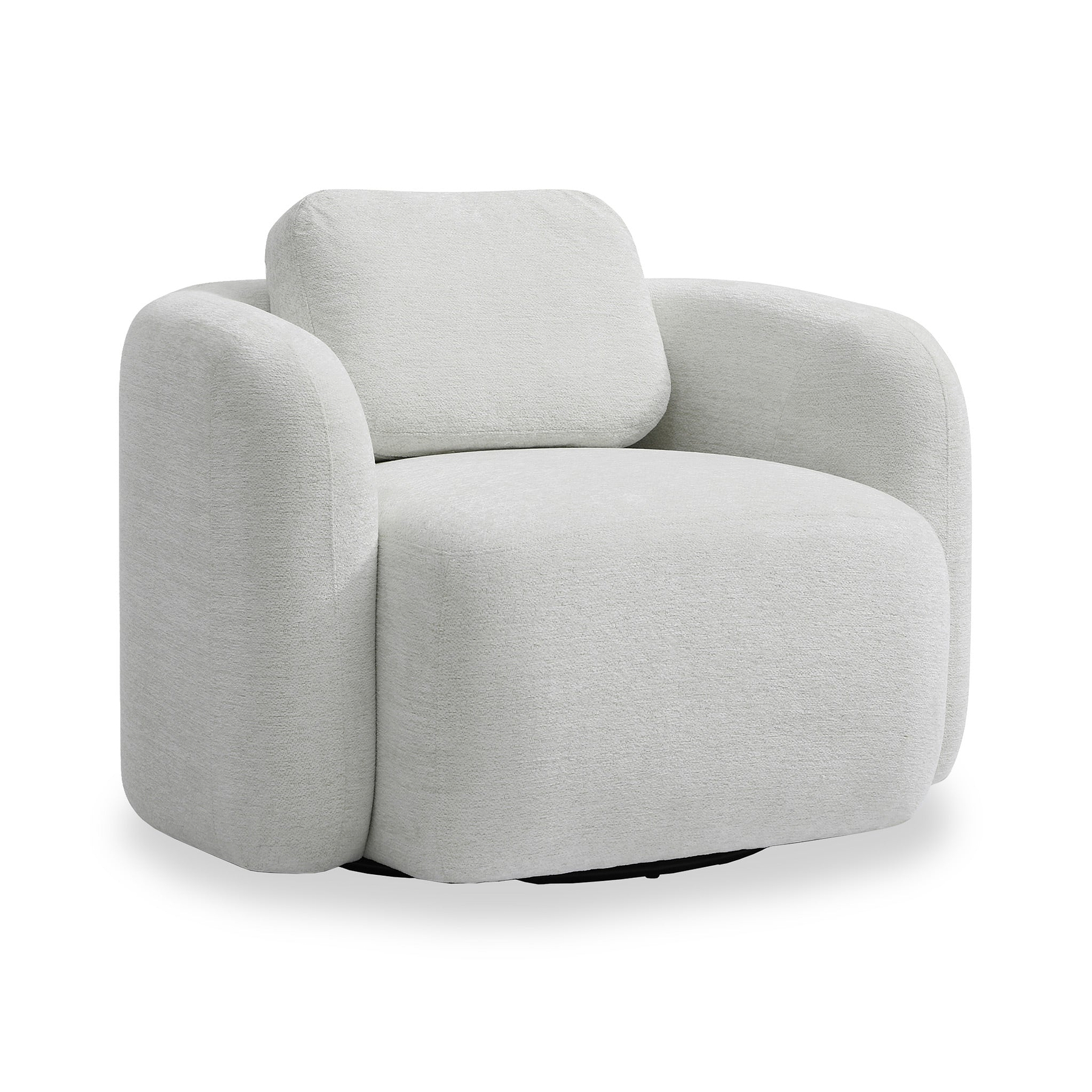 Irving Chenille Swivel Chair Natural from Roseland Furniture