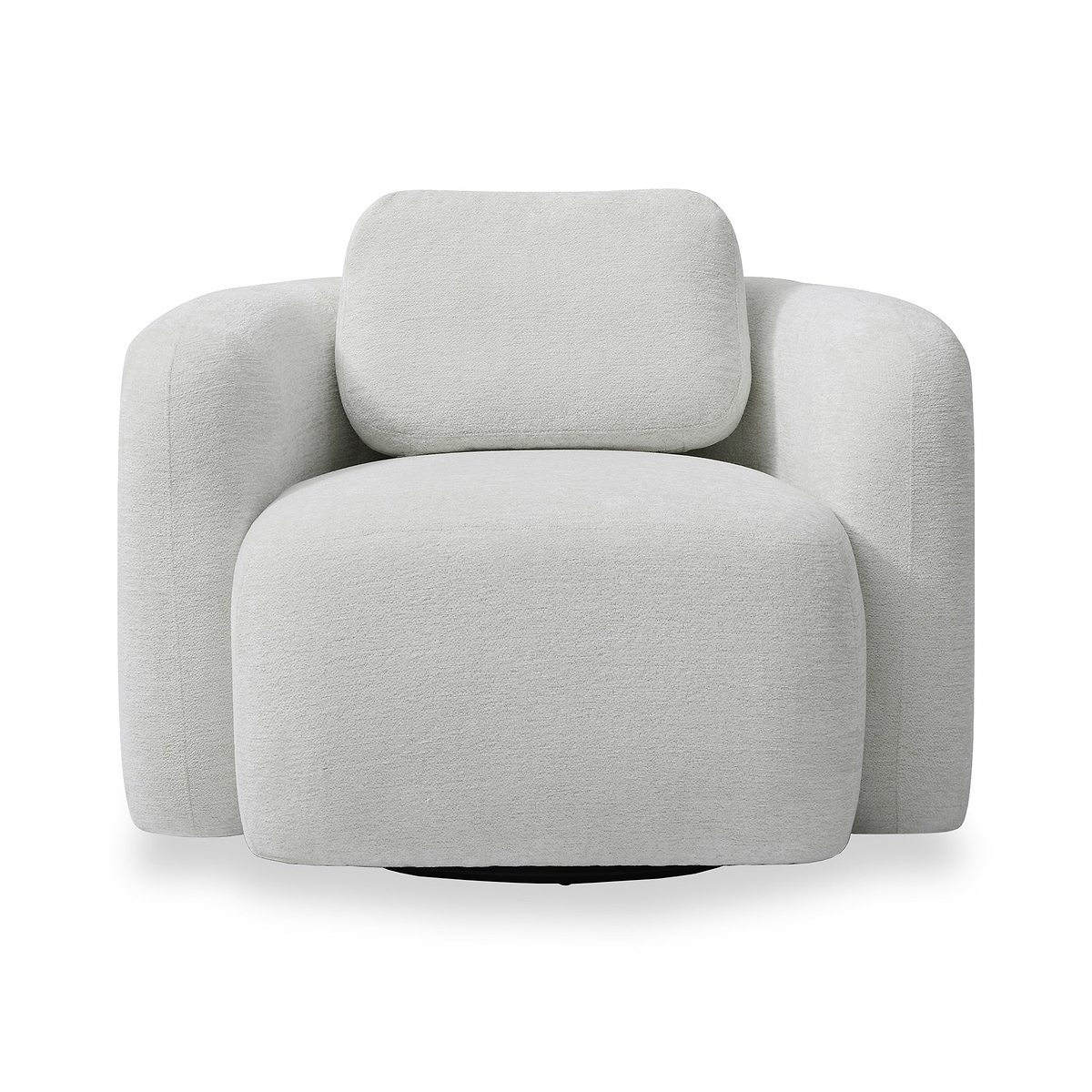 Irving Chenille Swivel Chair Natural from Roseland Furniture