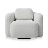 Irving Chenille Swivel Chair Natural from Roseland Furniture
