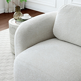 Irving Chenille Swivel Chair Natural from Roseland Furniture
