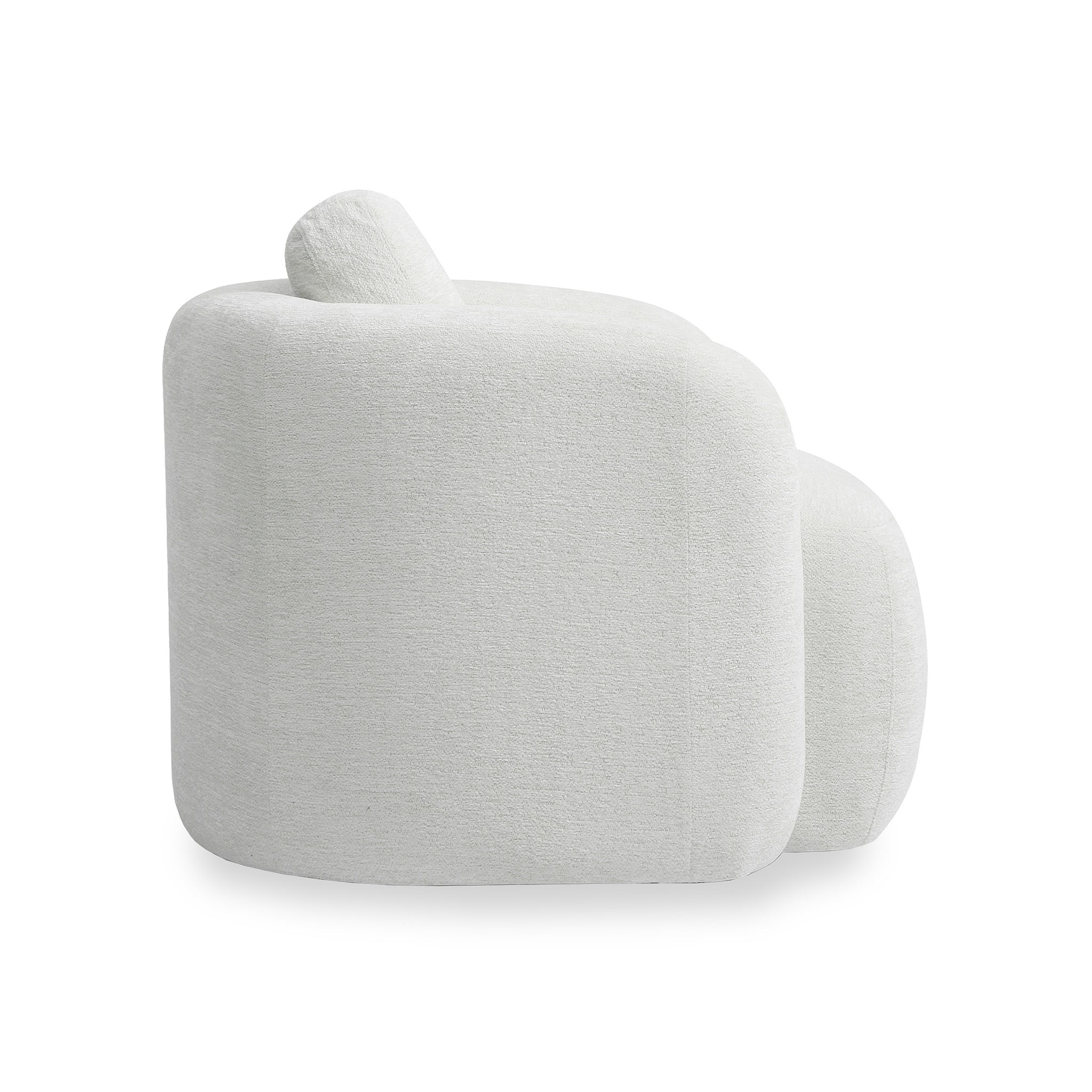 Irving Chenille Swivel Chair Natural from Roseland Furniture