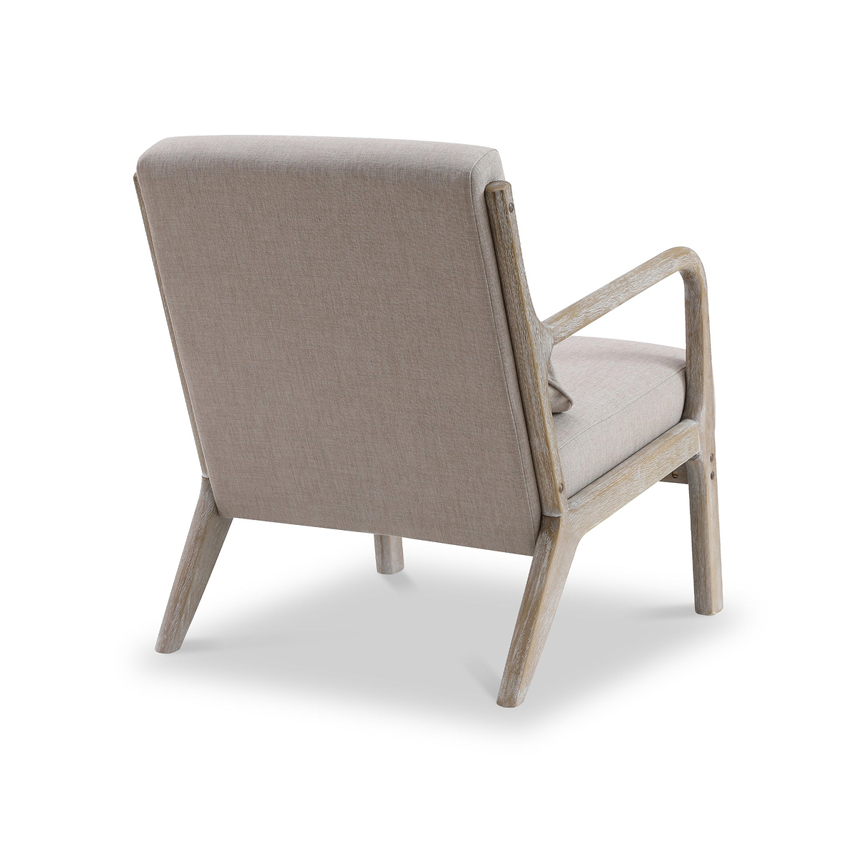 Avery Whitewashed Frame Oatmeal Linen Chair from Roseland Furniture