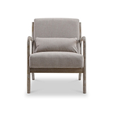 Avery Whitewashed Frame Oatmeal Linen Chair from Roseland Furniture