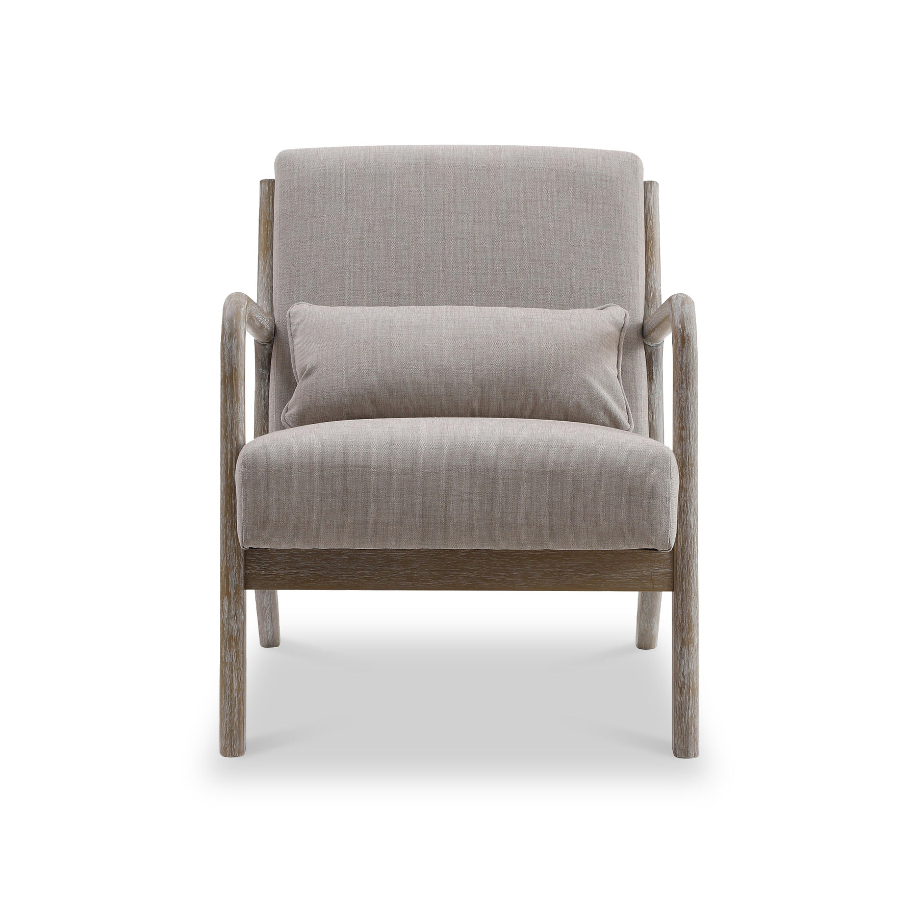 Avery Whitewashed Frame Oatmeal Linen Chair from Roseland Furniture