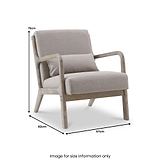 Avery Whitewashed Frame Oatmeal Linen Chair from Roseland Furniture