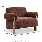 Karla Armchair Ruby from Roseland Furniture