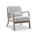 Avery Whitewashed Frame Chenille Stripe Chair from Roseland Furniture