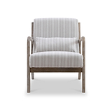 Avery Whitewashed Frame Chenille Stripe Chair from Roseland Furniture