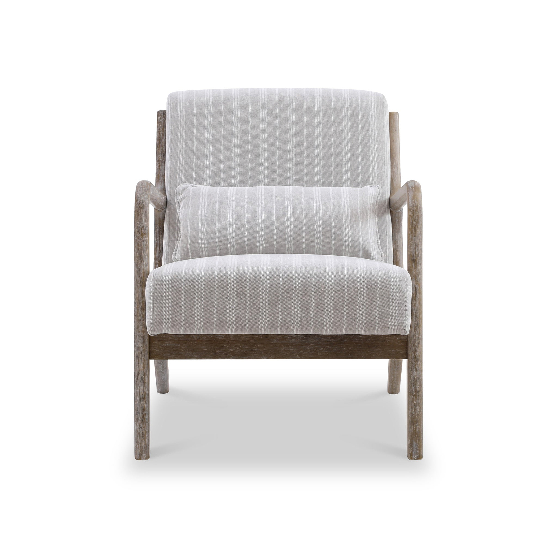 Avery Whitewashed Frame Chenille Stripe Chair from Roseland Furniture