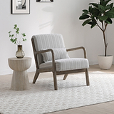 Avery Whitewashed Frame Chenille Stripe Chair from Roseland Furniture