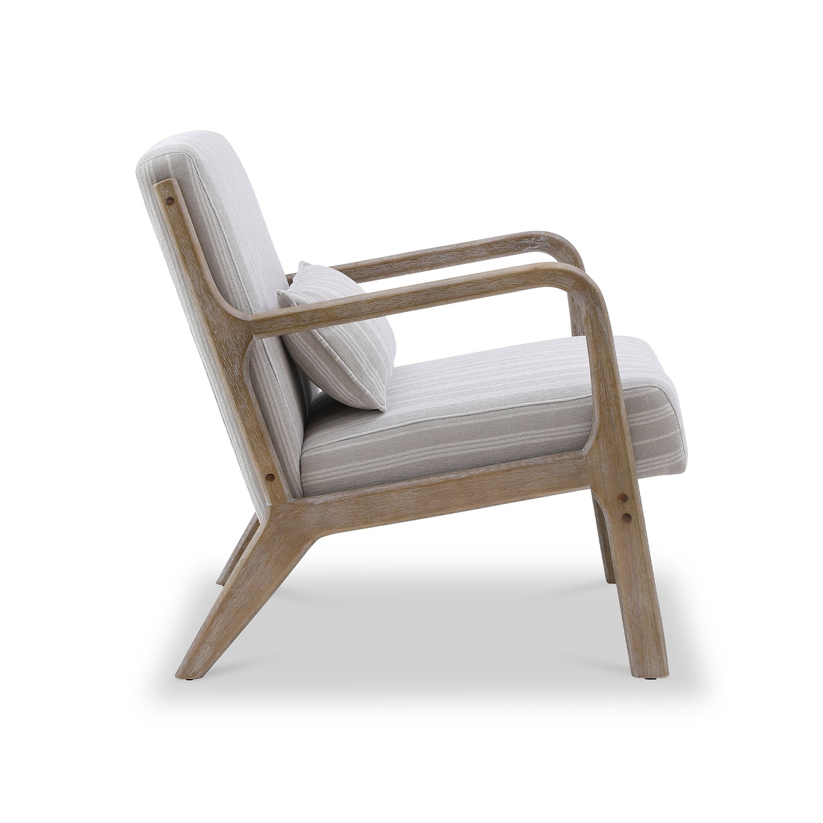 Avery Whitewashed Frame Chenille Stripe Chair from Roseland Furniture
