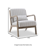Avery Whitewashed Frame Chenille Stripe Chair from Roseland Furniture