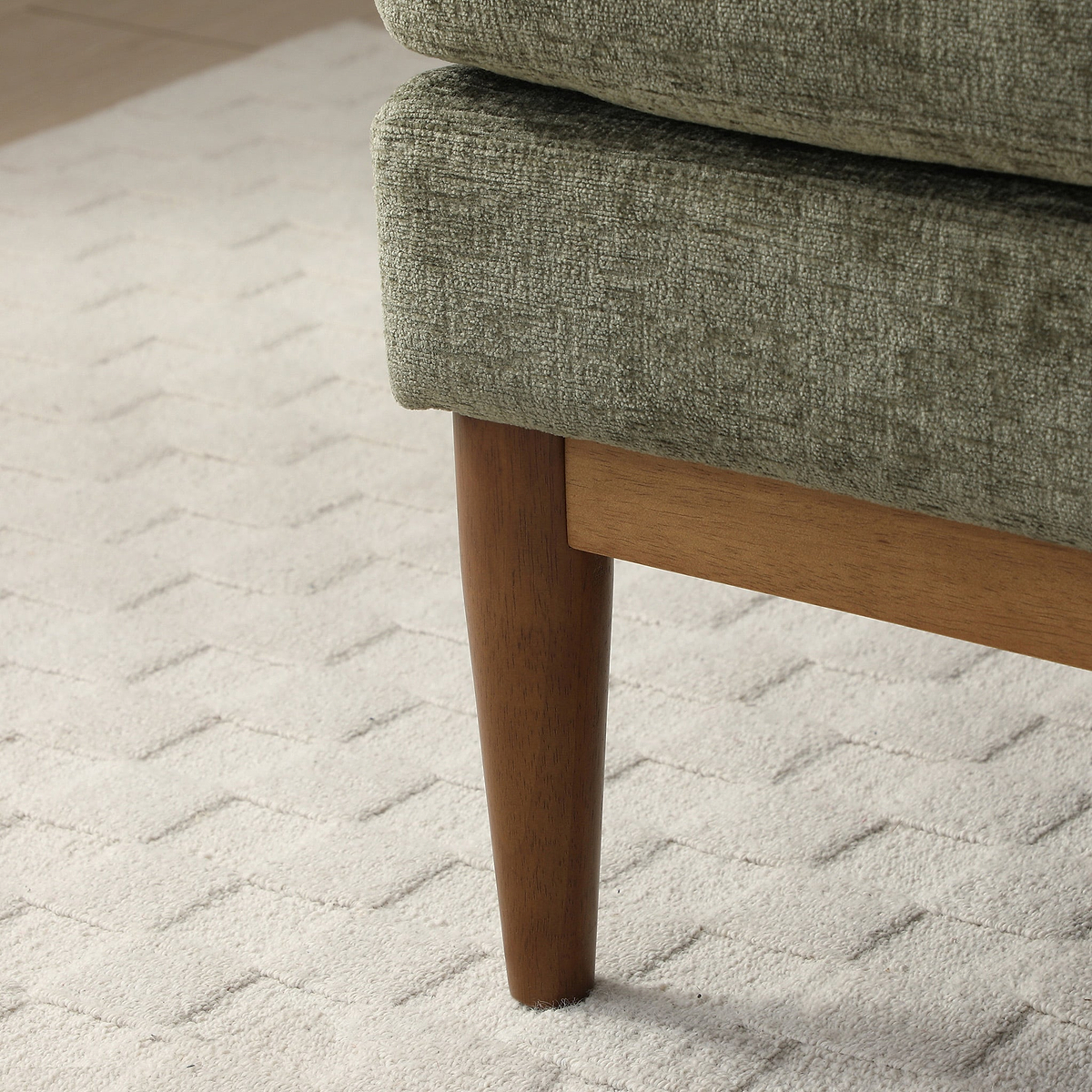 Kendrick Chenille 2 Seater Sofa Olive from Roseland Furniture