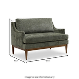 Kendrick Chenille 2 Seater Sofa Olive from Roseland Furniture