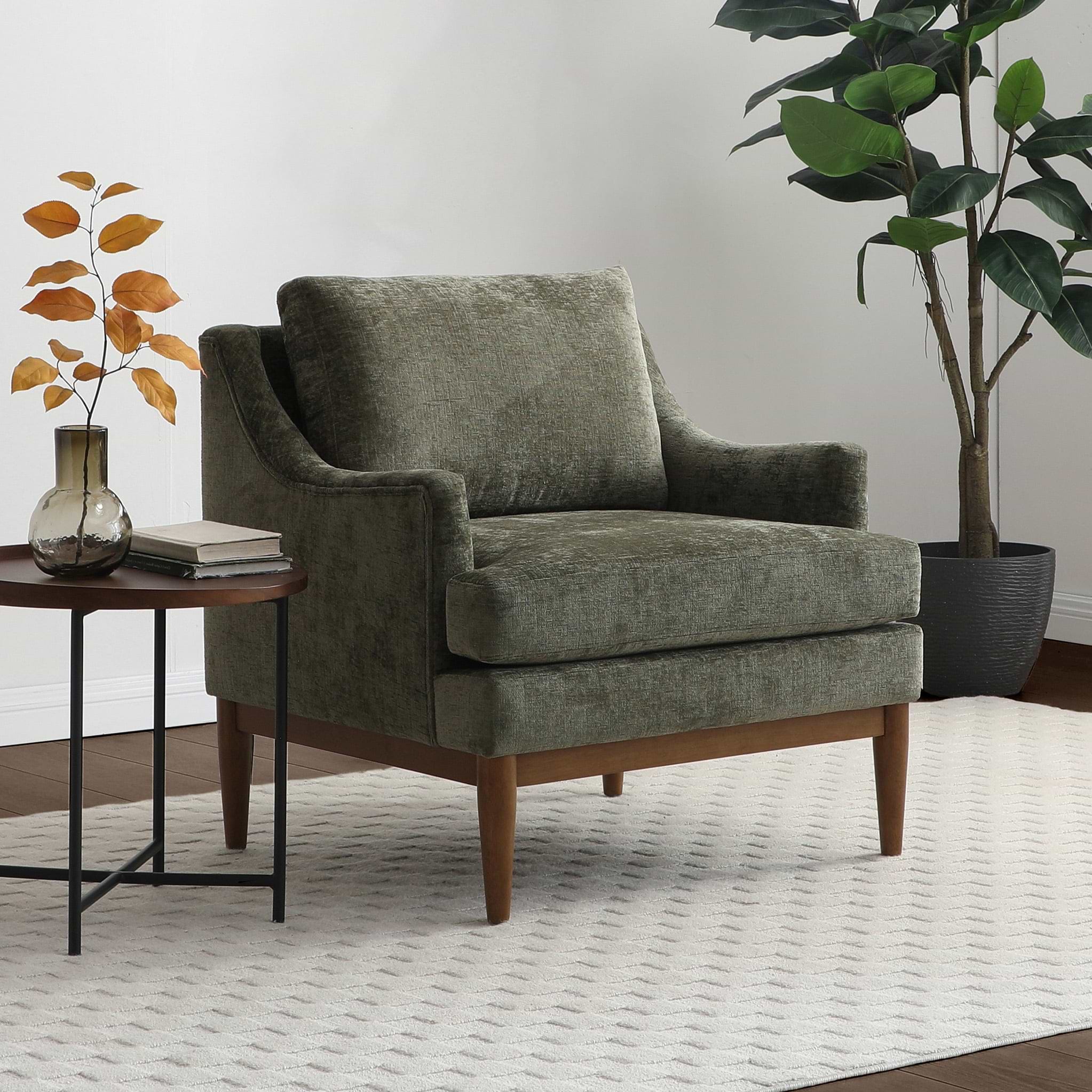 Kendrick Chenille Chair Olive from Roseland Furniture