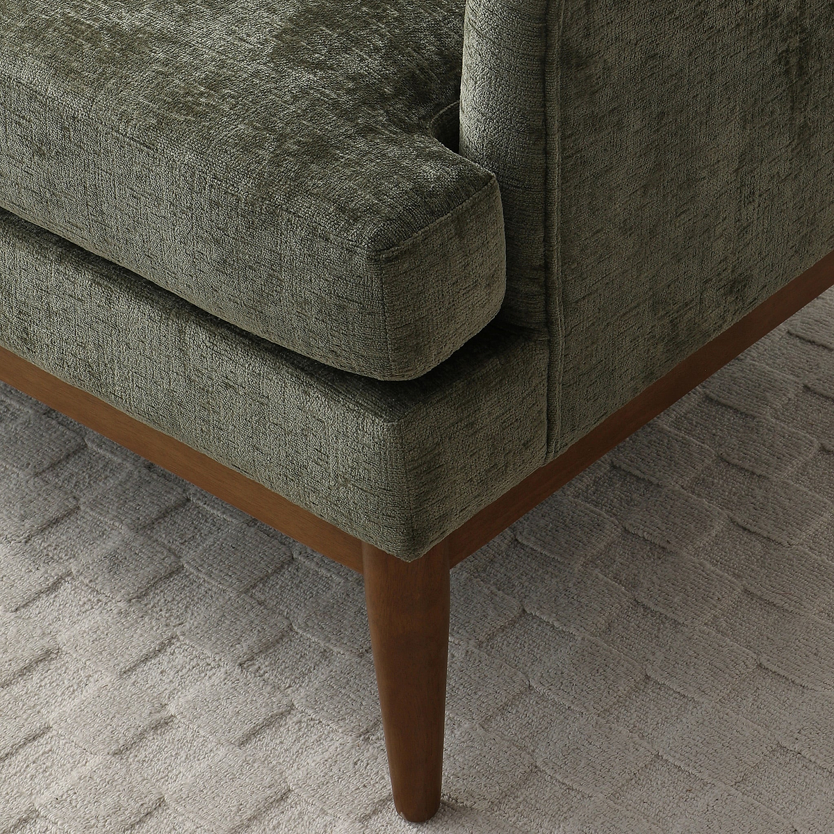 Kendrick Chenille Chair Olive from Roseland Furniture